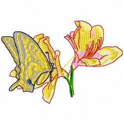 Butterfly Embroidery Design 1